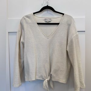 Madewell Texture and Thread Front Tie Top